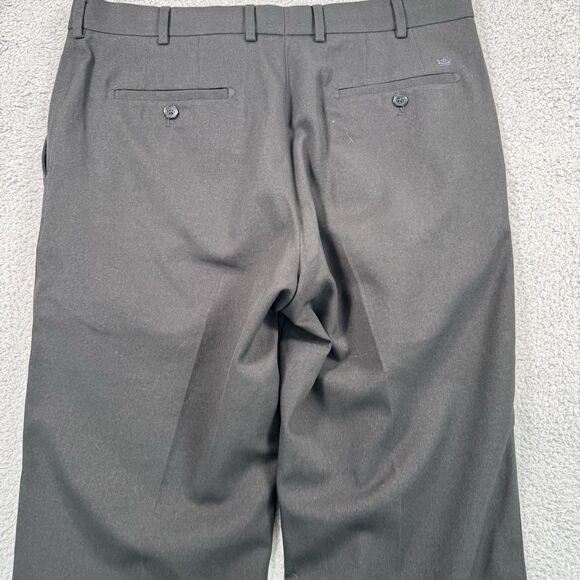 Peter Millar Pants Mens 35x29 Black Golf Dress Flat Front Crown Sport Casual - Picture 9 of 11